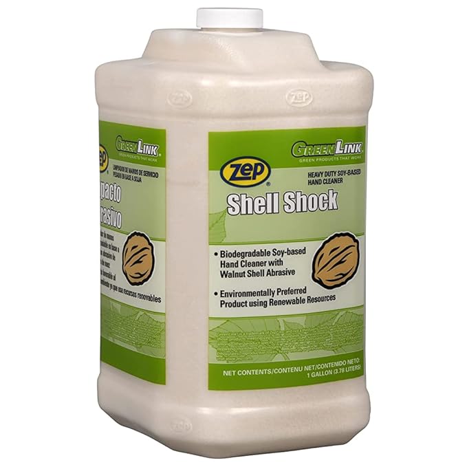 Zep Shell Shock Walnut-Based Pro Hand Cleaner D-4000 Hand Soap Dispenser - 1 Gal (Case of 4) - 318524 - Biodegradable Soy and Walnut-Based Formula