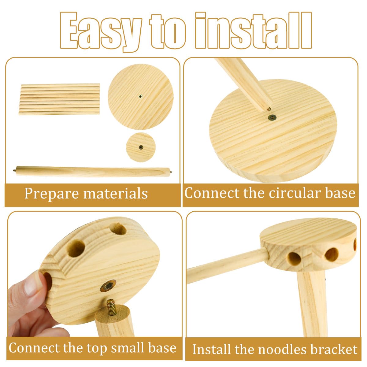 Large Pasta Drying Rack, Detachable Collapsible Wooden Noodle Drying Rack for Pasta Noodle and Cooking Spaghetti Rack Space-Saving Noodles Organizer and Easy Storage