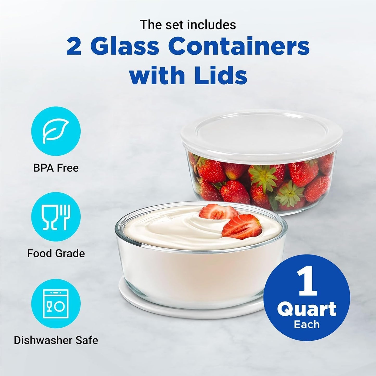 Ultimate Probiotic Yogurt Maker with Adjustable Time & Temperature Control, Make Trillions of Probiotics for Better Gut Health, Two 1-Quart Containers for Larger Batches, ULTIMATE LIFETIME WARRANTY