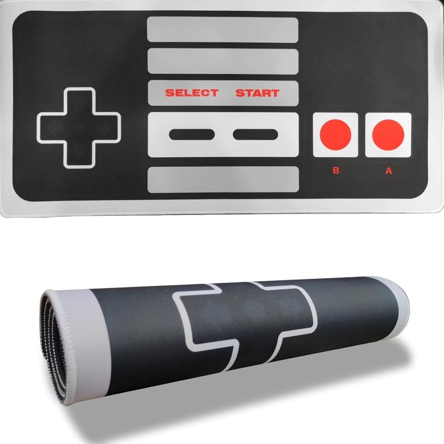 Large Gaming Mouse Pad - NES Retro Controller Desk Mat, 23.6"x11.8" Extended Computer Mousepad with Odorless Rubber Base, Waterproof Micro-Weave Surface for Office, Home & Gamers (Switch 2 Style)