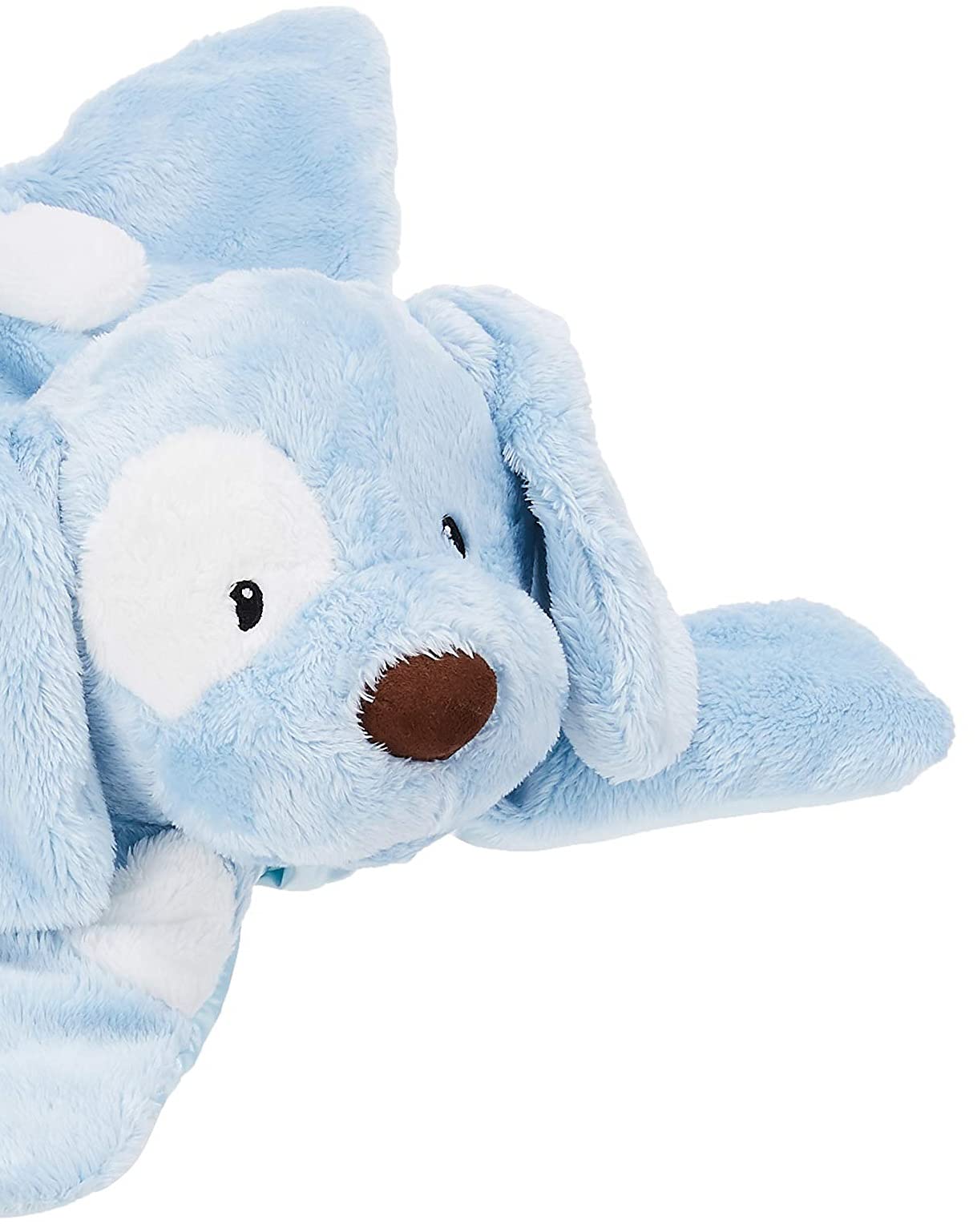 GUND Baby Spunky The Dog Huggybuddy Stuffed Animal with Built-in Baby Blanket, Blue, 15”