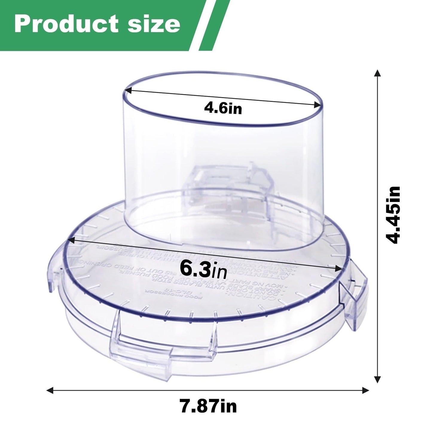 DLC-10 Series Work Bowl Cover 7-Cup DLC-117BGTXT-1 Food Processor Replacement Parts for Tritan Cuisinart,This Cover Features 4 Tabs On The Bottom Rim,Will Only Work With a Tritan Workbowl