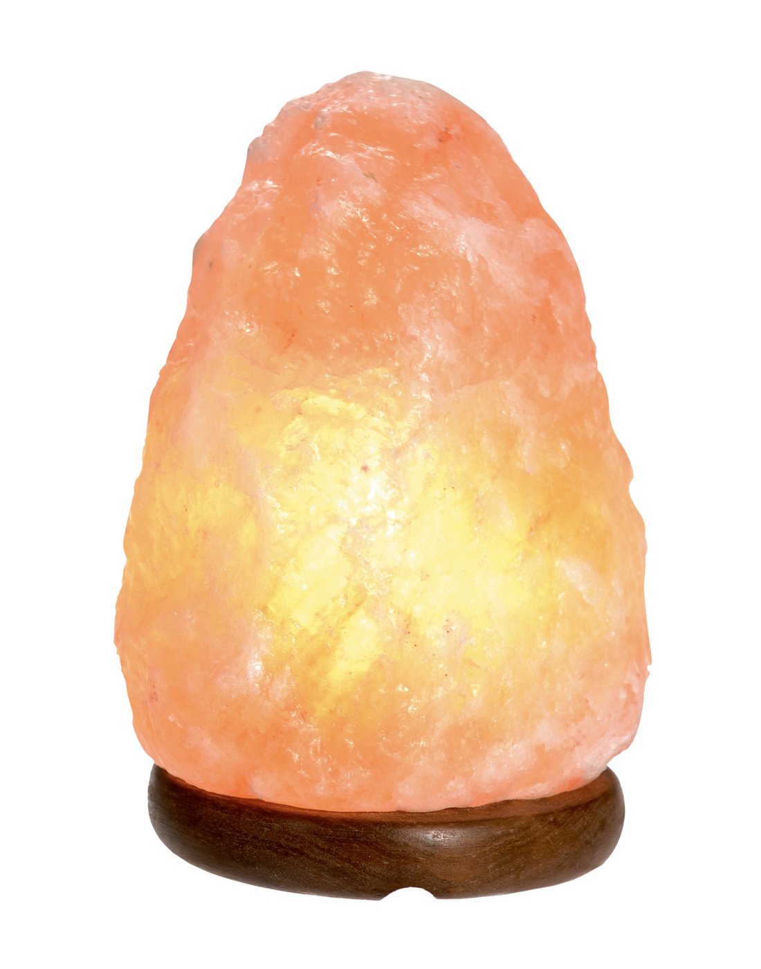 9-11lbs Natural Himalayan Salt Lamp with On/Off Cord & Wooden Base – Hand-Carved Pink Rock Salt Lamp for Home, Office & Relaxation Spaces