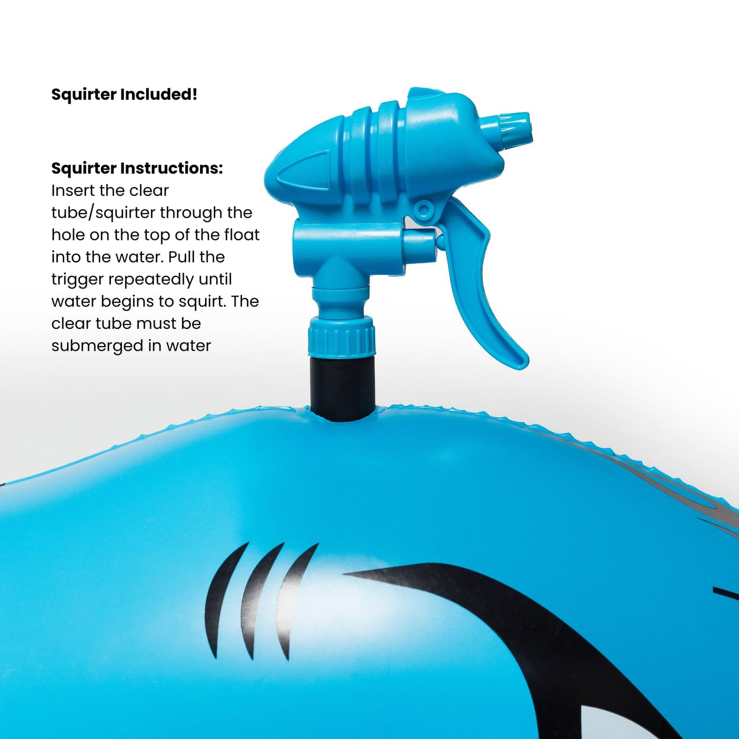 Hot Wheels & FUNBOY Sharkruiser Kids Pool Float with Water Squirter