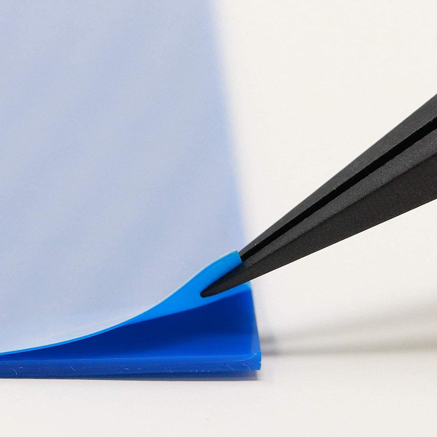 ENGINEER PTZ-41 PPS ESD-Safe Plastic Tipped Tweezers, Straight, Interchangeable Fine Pointed Tips, Stainless Steel Body