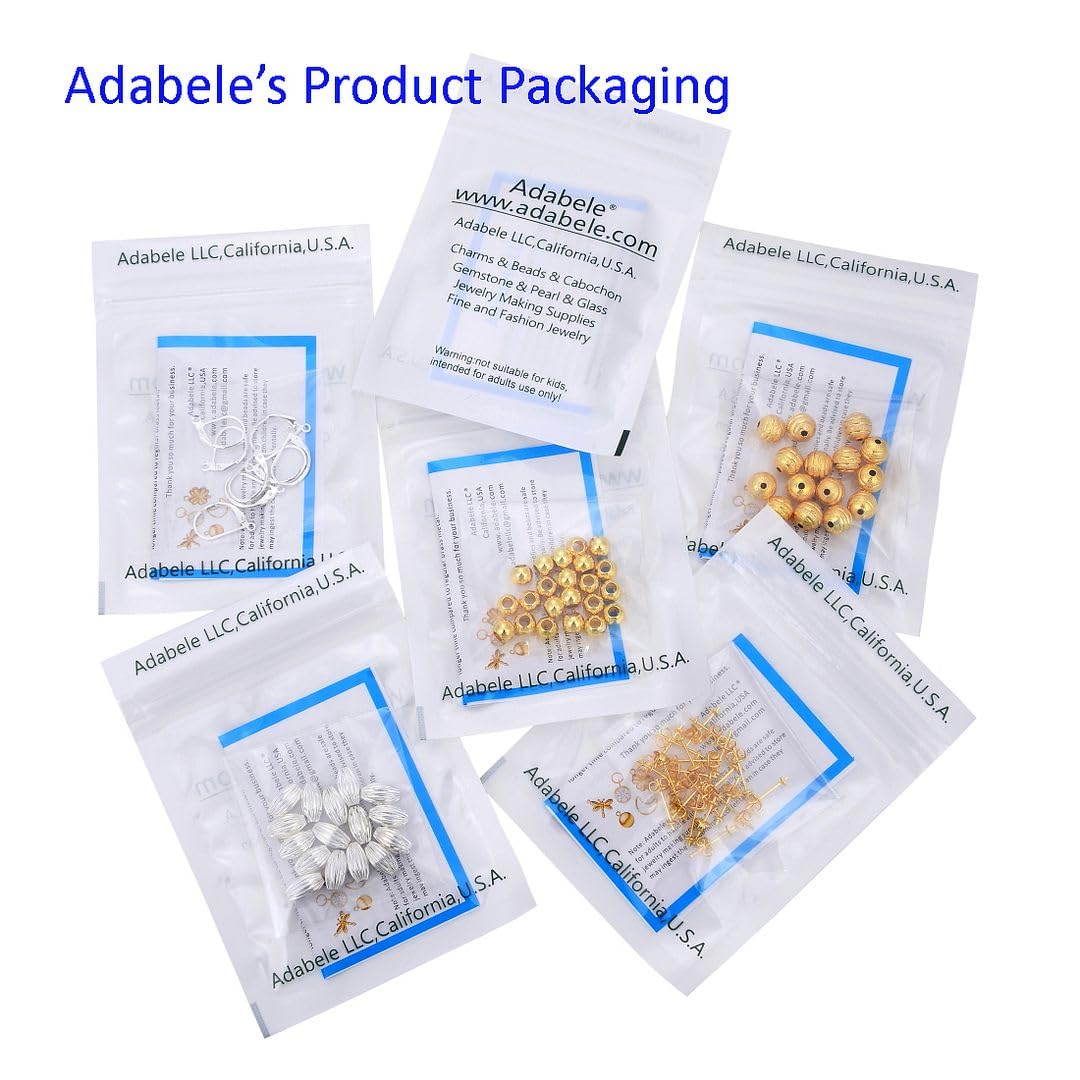 50pcs Adabele Authentic Sterling Silver Round Ball Headpin Head Pins 18mm (0.7 inch) Hypoallergenic for DIY Craft Jewelry Making (Wire 0.7mm/21 Gauge) SS428