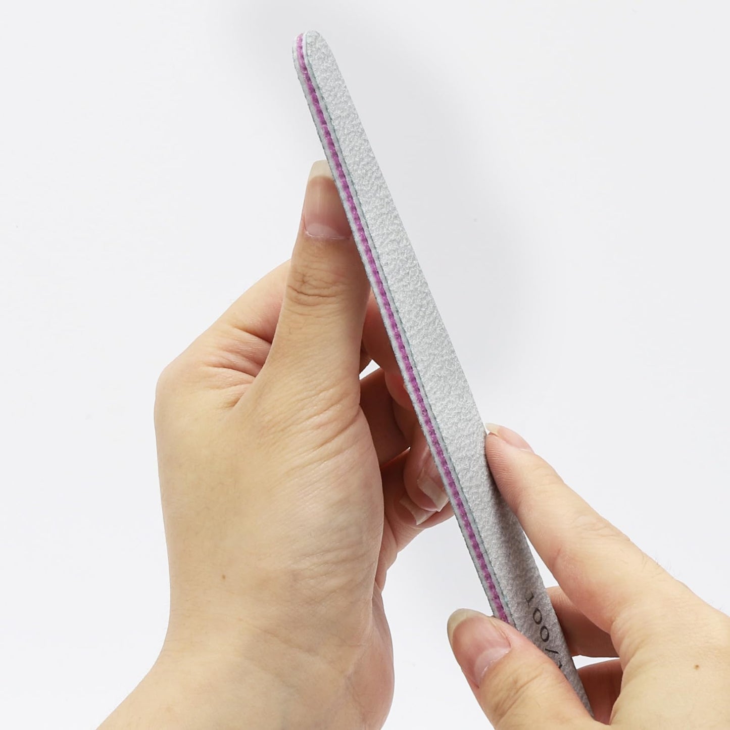 BTYMS 50 Count 100/180 Grit Nail Files for Acrylic Nails, Double Sided Emery Boards Reusable Nail Buffing Files