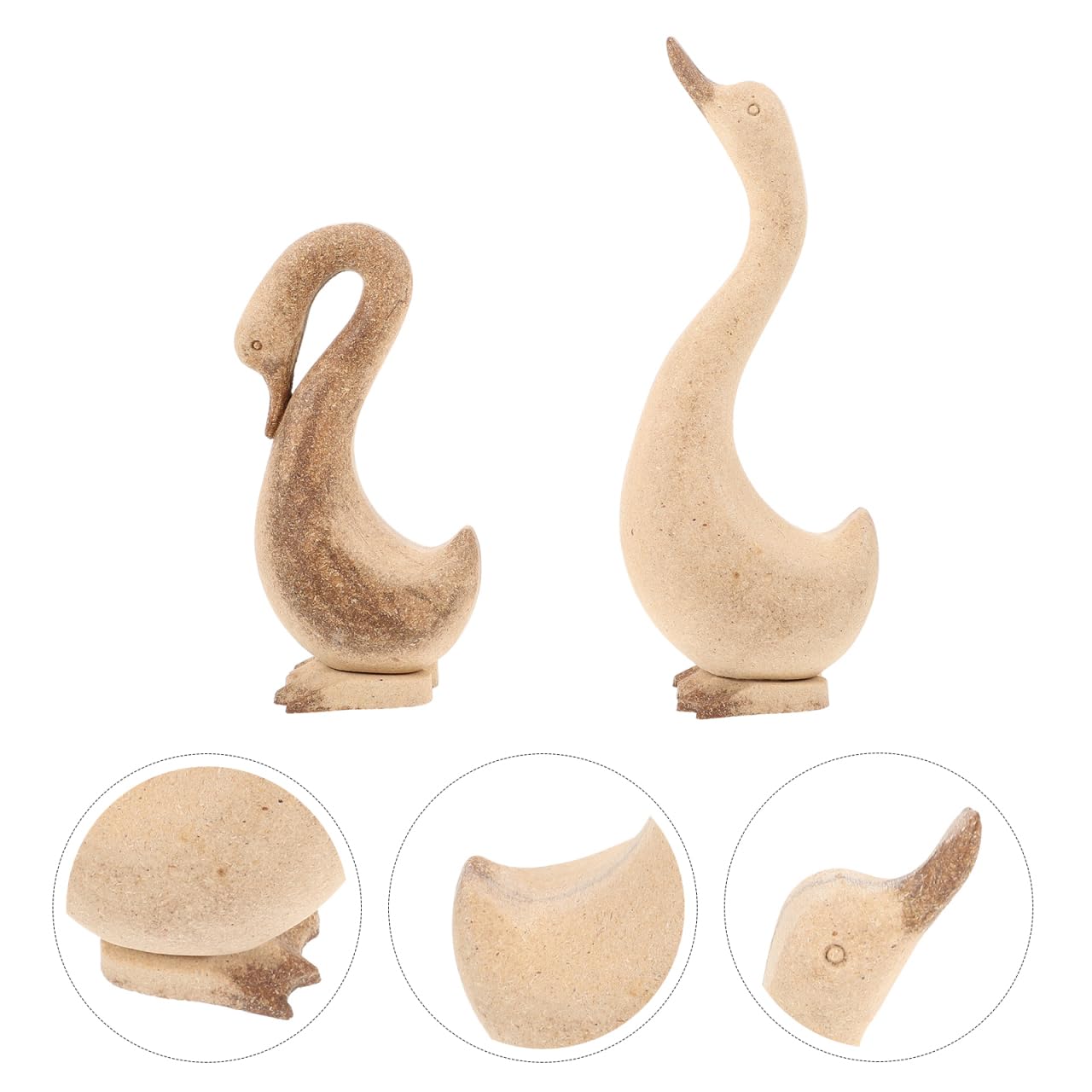 EXCEART Wooden Goose Ornaments 9.45 Inch DIY Painting Craft Kit for Kids Home Decor Table Centerpiece Garden Figurines