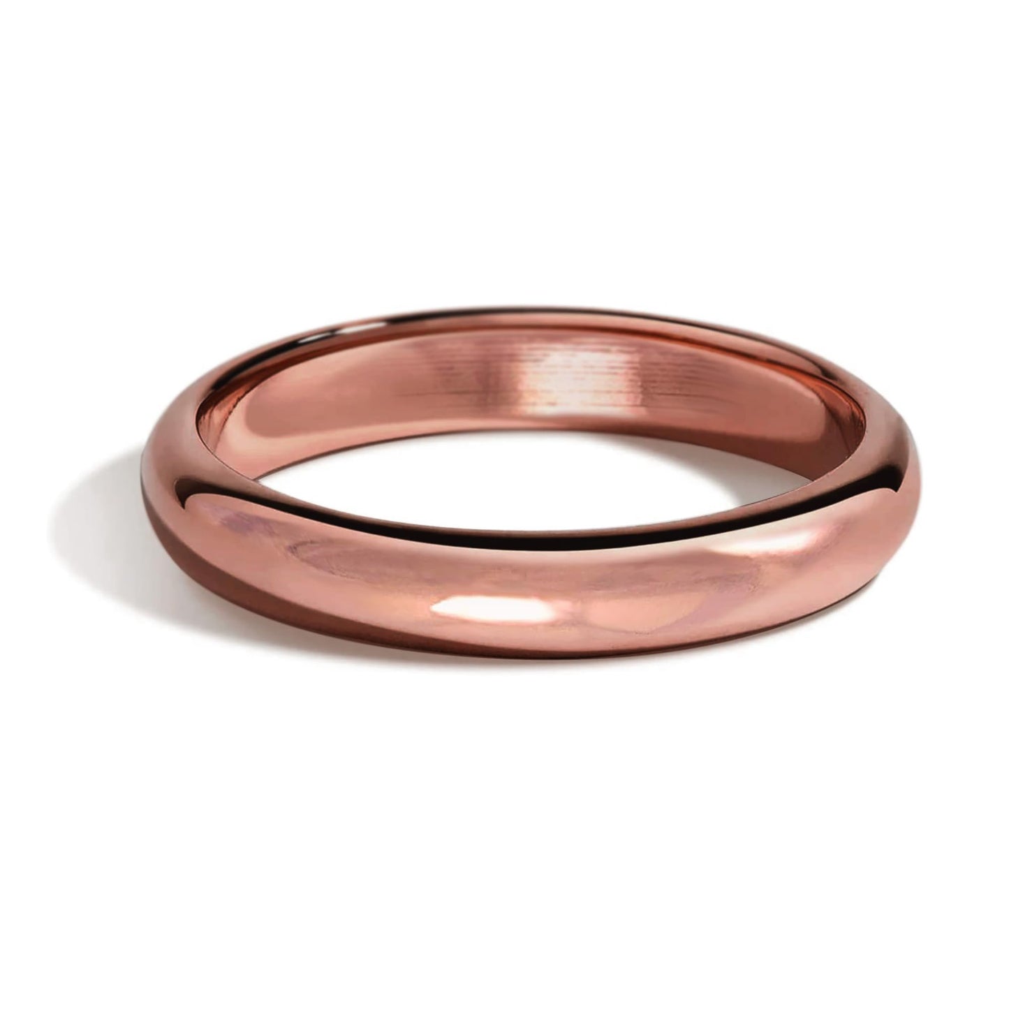 IVY & BAUBLE Pure Uncoated 3mm Copper Ring for Men & Women – Raw Authentic Solid Copper Band – Crafted in USA – Lab-Tested & Wellness Jewelry, Sizes 8