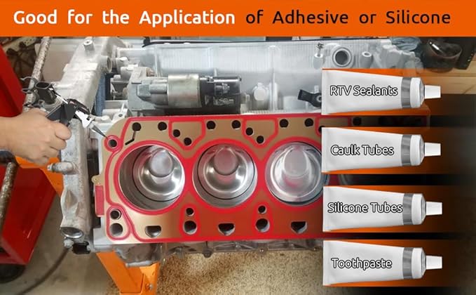 RTV Silicone Tube Extrusion Tool，Efficient RTV Silicone Tubes Squeezer Dispenser, Maximize Reduce Material Waste