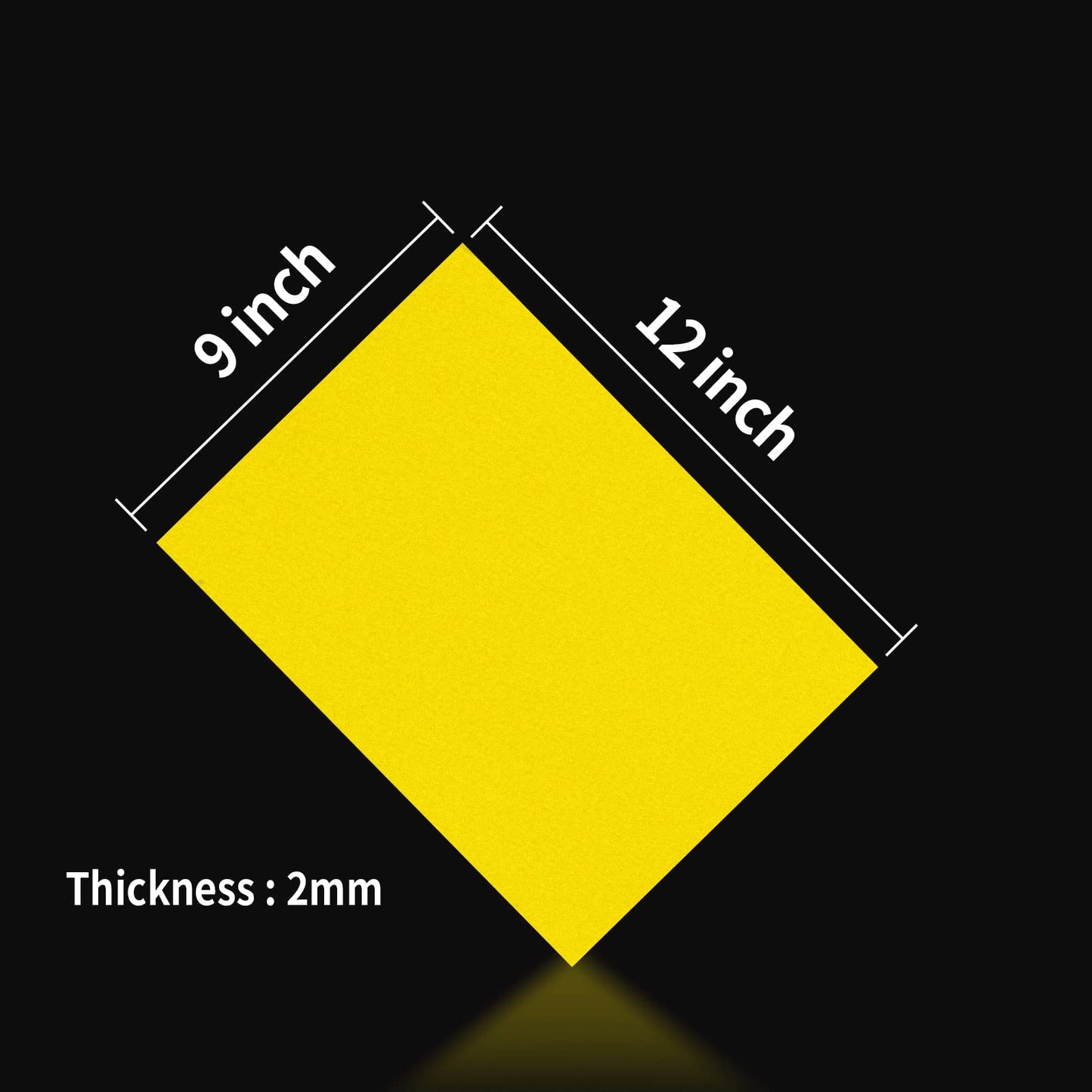 Yellow Foam Sheets Crafts, 9 x 12 Inch 2mm Thick 25 Pack Premium Yellow Foam Papers Set, for Crafting,DIY Project,Classroom, Scrapbooking, 3D Card Making