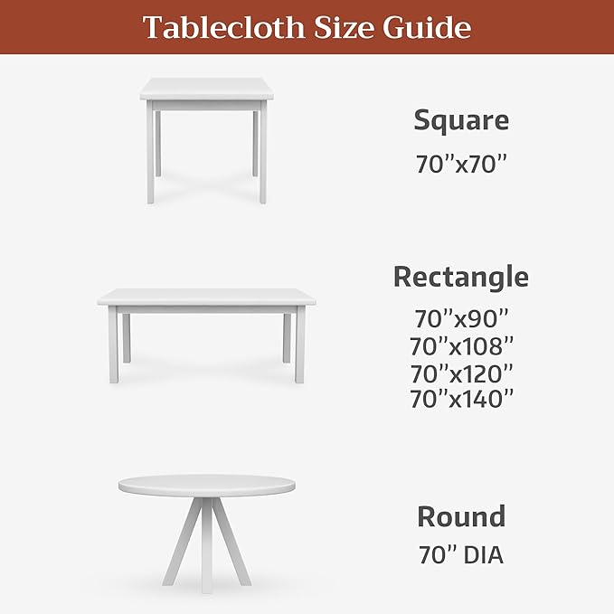 Maison d' Hermine Premium Table Cloth Rectangle Table 100% Combed Cotton 90 x 70 Inches Tablecloth Reusable Decorative for Dining Room, Farmhouse, Home, Party, Festive & Wedding - Lauris