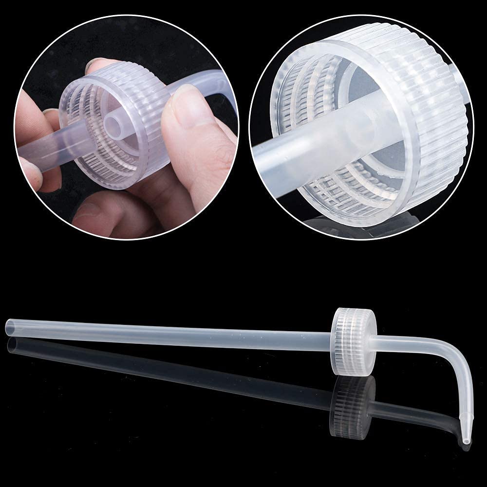 Hyber&Cara Safety Wash Bottle with Cap 3Pcs 250ml Plastic Plant Watering Tattoo Squeeze Bottle for Lab with 1Pc Silicone Funnel