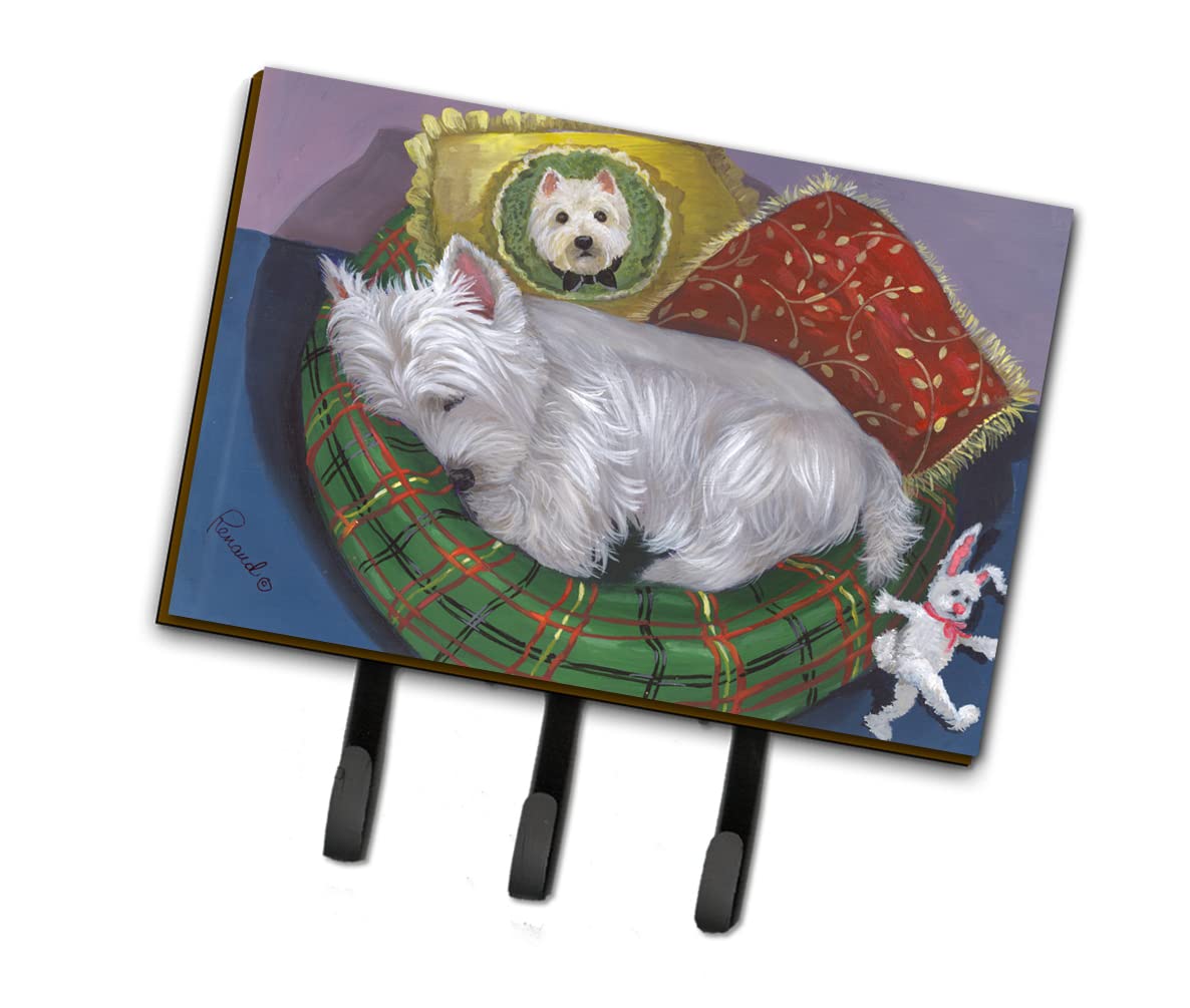Caroline's Treasures PPP3282TH68 Westie Precious Toto Leash or Key Holder, Wall Hooks, Key Hooks Holder, Coat Rack Wall Mount, Coat Hooks, Hooks for Hanging Keys, Towels, Aprons, Leashes,