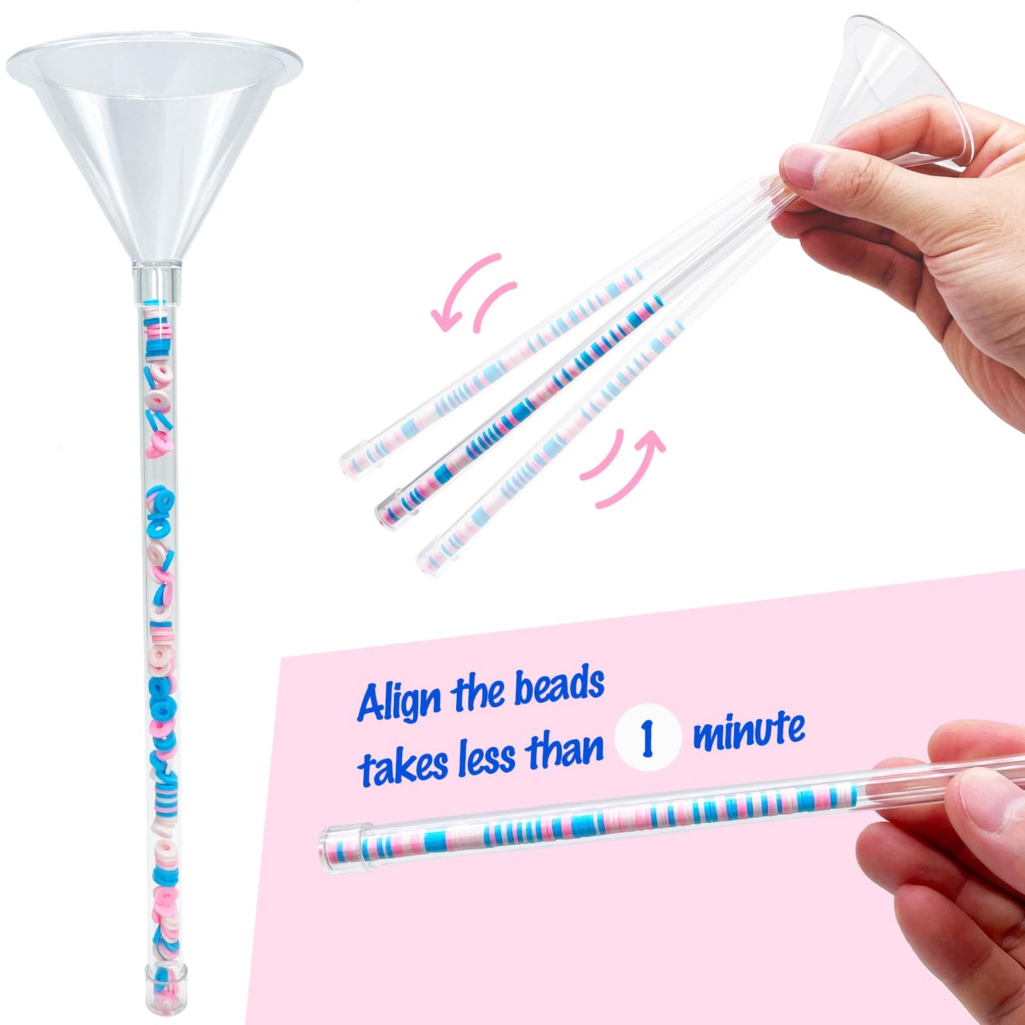 Xmada Beading Funnel - Bead Making Kit with 2 PCS Tools, Needles for Jewelry Making, Bracelets, Necklaces