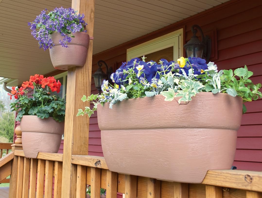 Emsco Group Rail Planter, White