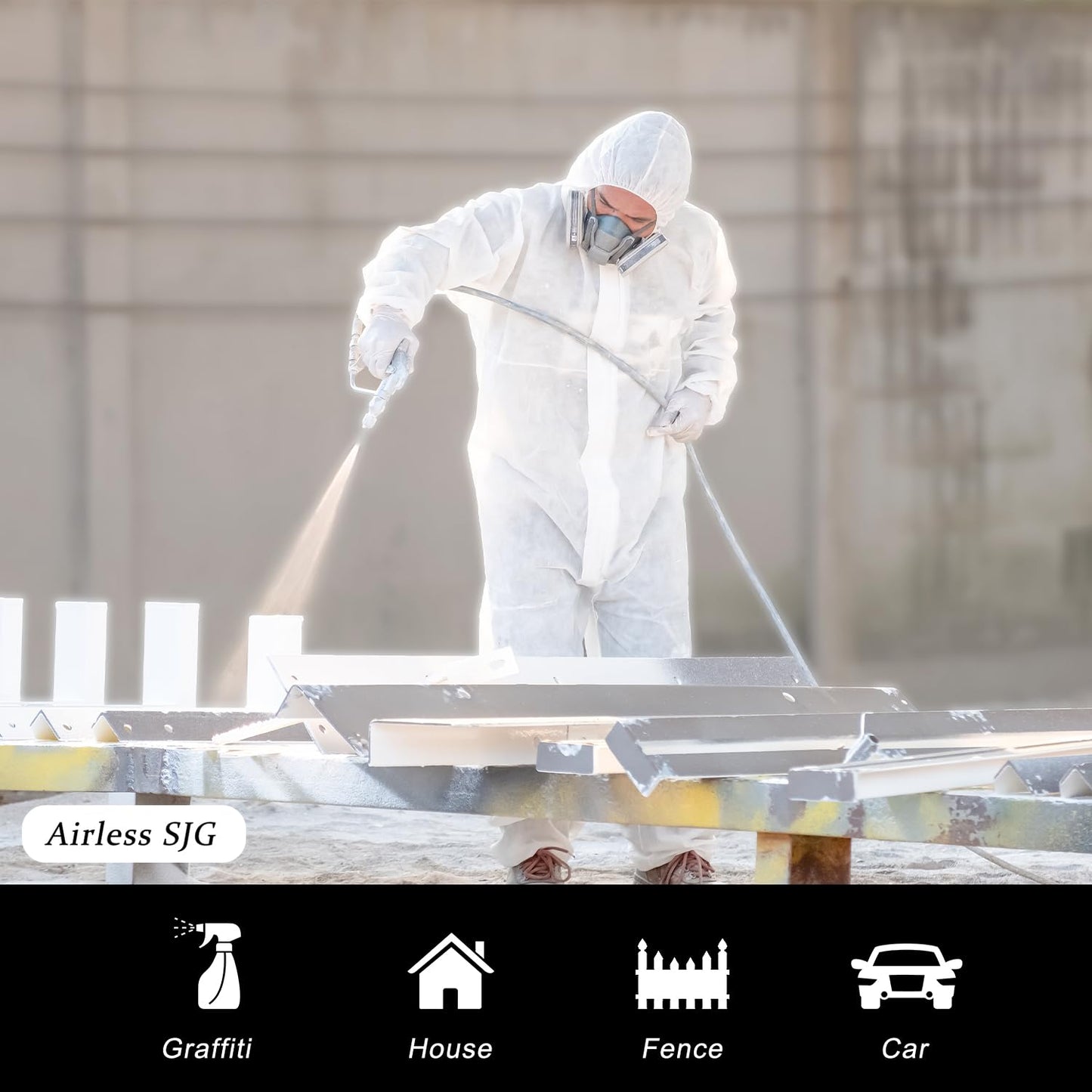 3600 PSI High Airless Paint Sprayer Gun, with 1 Tip Guard 5 Spray Tips and 5 Airless Paint Spray Gun Filter (211,313,415,517,623)