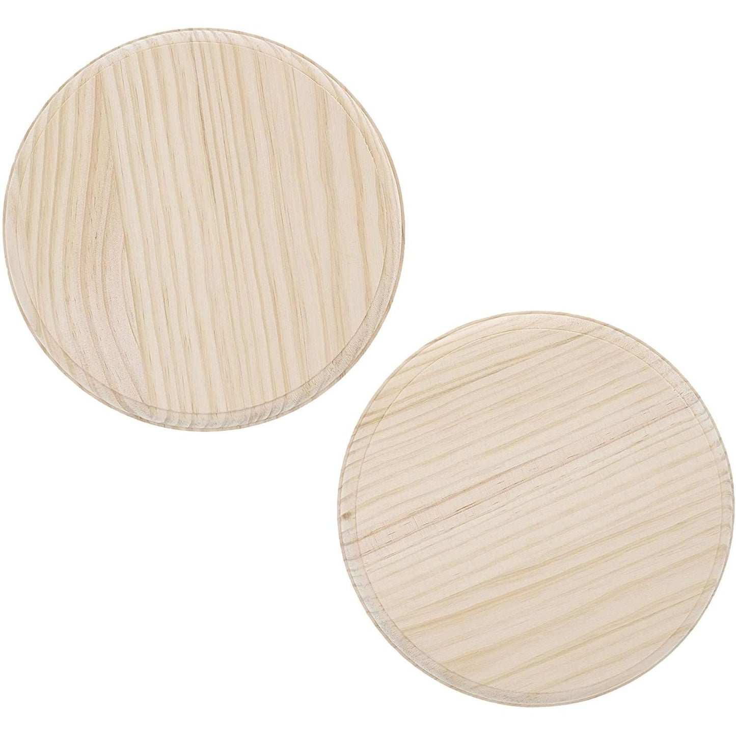 Bright Creations Unfinished Wood Bases - 8-Inch Edge-Glued Pine Rounds, 2-Pack - Smooth Surface for Painting & Decoupage - Wood Round Plaques & Wooden Discs for DIY Crafts