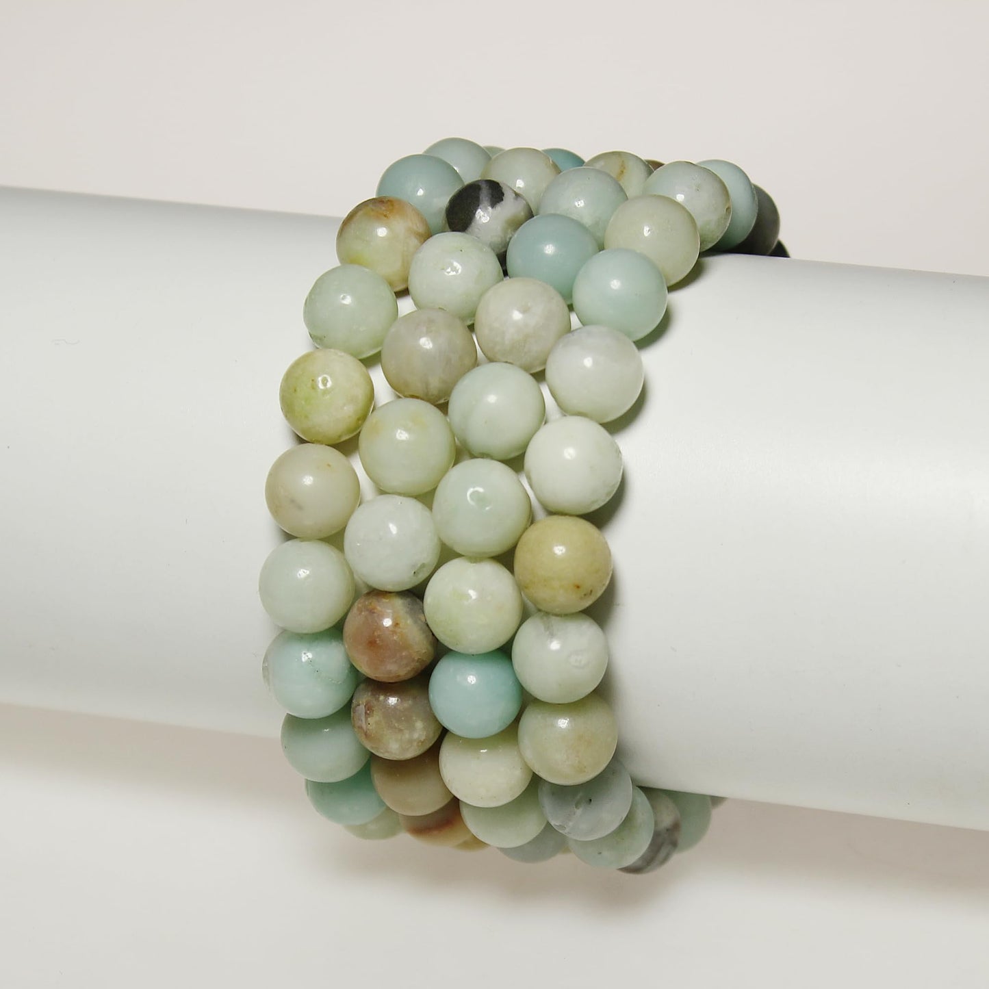 MJDCB Natural Stone Beads Multicolor Amazonite Round Loose Beads for Jewelry Making DIY Bracelet Necklace (10mm)