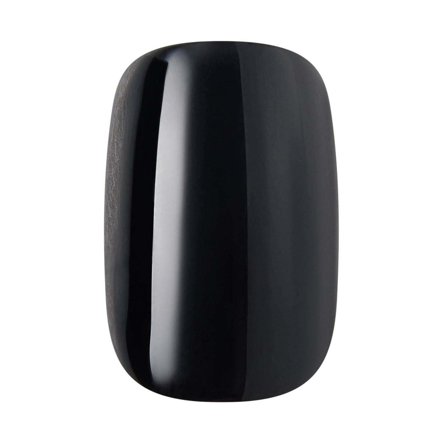 Kiss Core, Press On Nails, Nail glue included, 'Photogenic', Black, Short Size, Squoval Shape, Includes 32 Nails, 2g Glue, 1 Manicure Stick, 1 Mini File