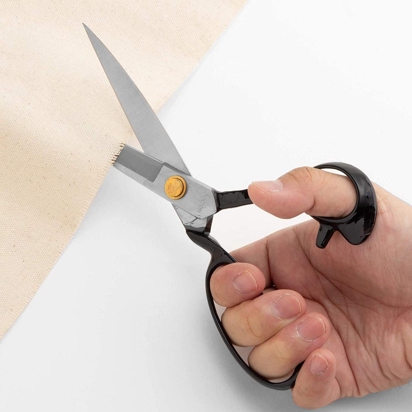 KAKURI Japanese Fabric Scissors for Sewing Lrage 9.5", Made in JAPAN, Professional Sewing Shears, Razor Sharp Japanese Steel Balde, Black