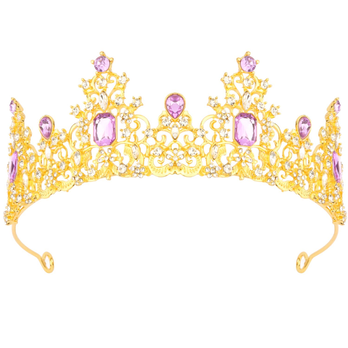 Didder Purple Gold Princess Crown Birthday Tiara Prom Queen Tiaras and Crowns for Women and Girls Halloween Costume Headpiece Hair Accessories