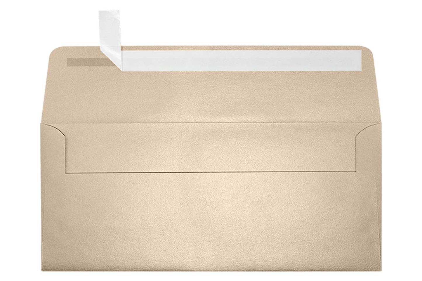 LUXPaper #10 Business Envelopes | Peel & Press | 4 1/8" x 9 1/2" | Taupe Metallic | 81lb. Text | 50 Qty