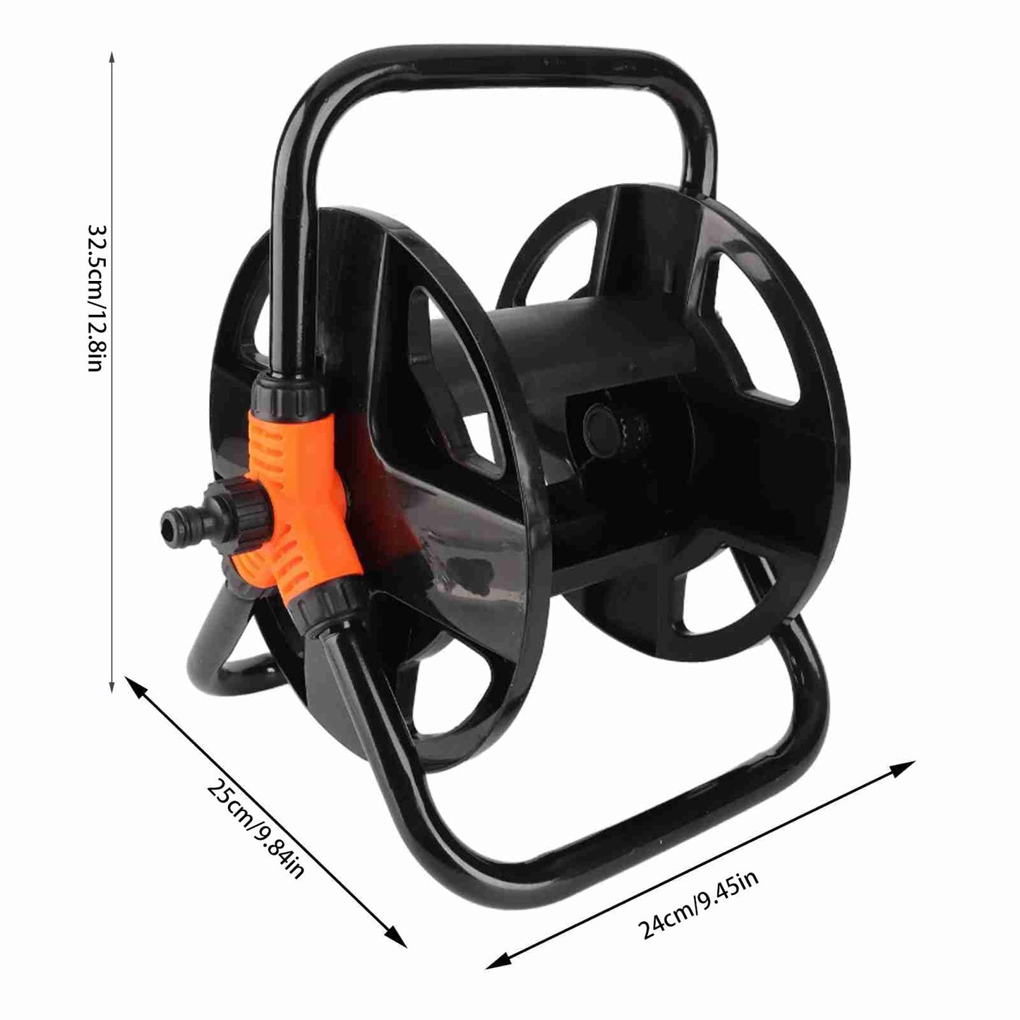 HURRISE ABS Hose Reel with Single Arm, Wall-Mounted Garden Hose Storage Rack for Car Washing & Watering