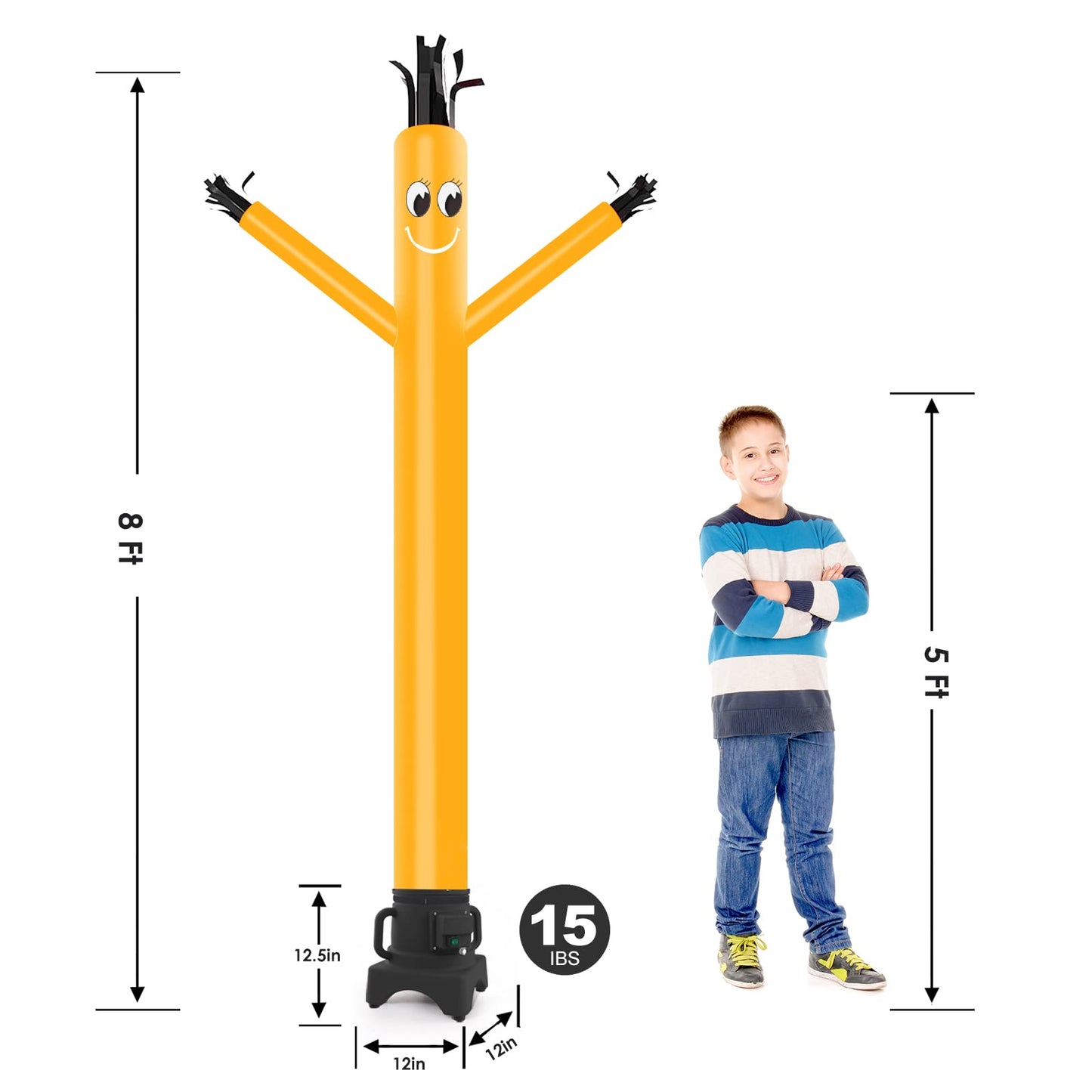 MOUNTO 8FT Fly Puppet Dancer with 1/3hp Blower Complete Set (Yellow)