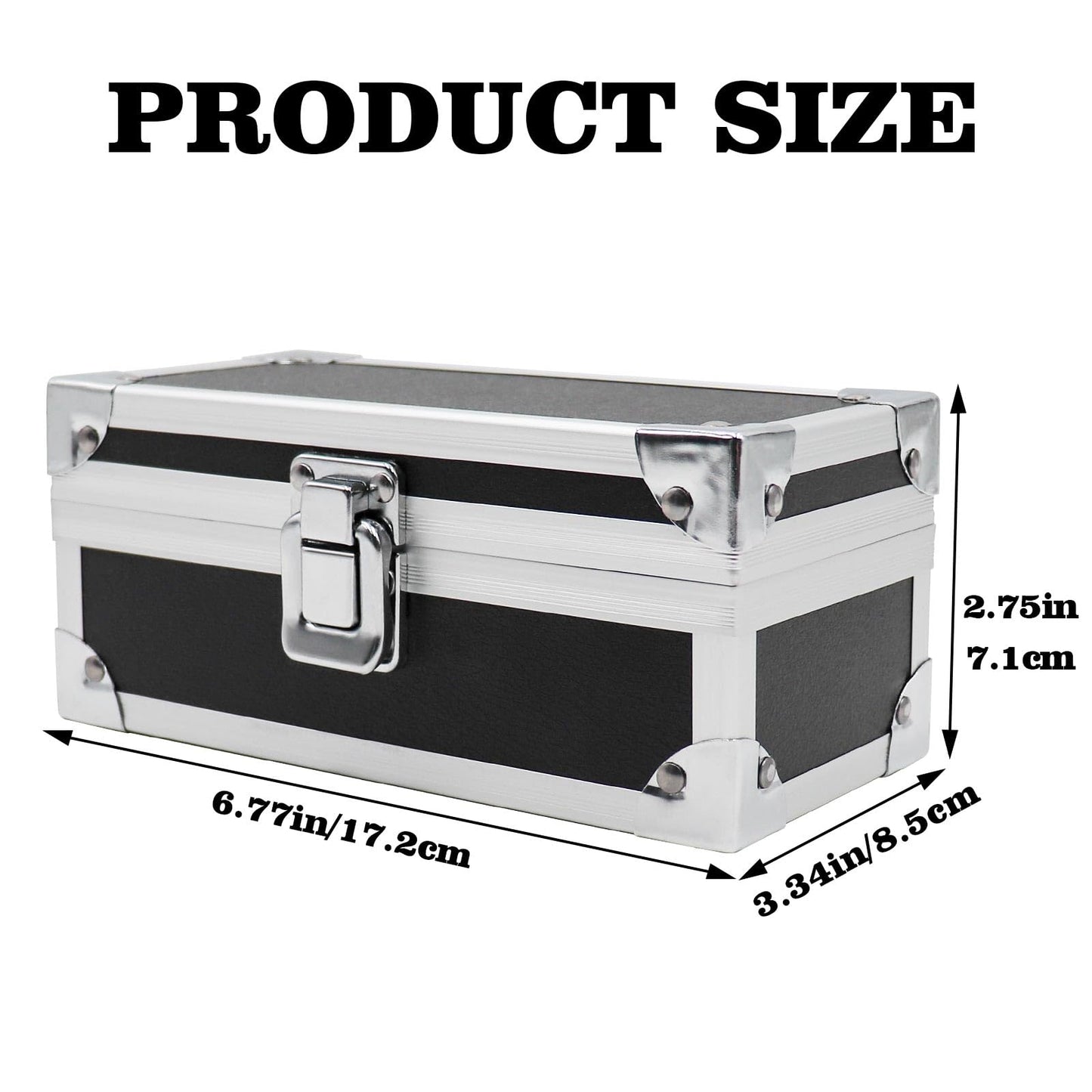 Lockable Cash Box, Aluminium Alloy Money Box for Cash, Money Holder, Cash Organizer, Single Row Currency Tray, Money Storage Box, Money Organizer for Cash