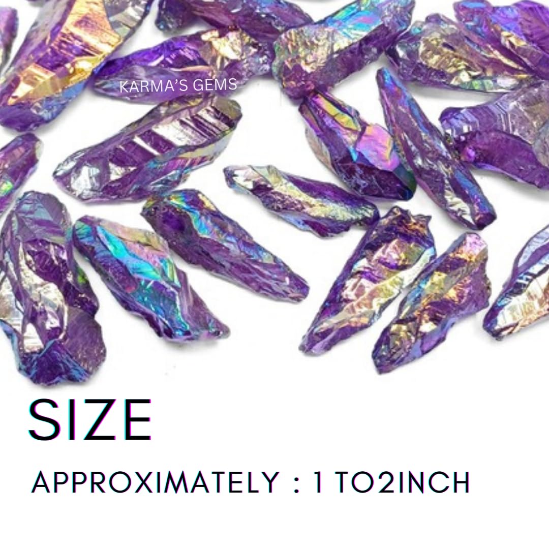 Crystals, Rocks, Jade, Crystals and Healing Stones, Witchcraft Supplies, Healing Crystals, Stones, Healing Stones, Rock Collection, Agate, Raw Stones (Amethyst Aura Quartz, 2 Pcs)