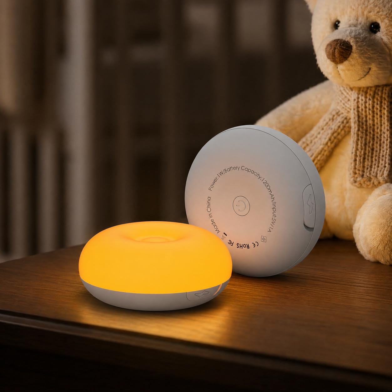 Baby Night Light 1800K No Blue Light, Nursery Night Egg Light for Breastfeeding,Amber BPA-Free Silicone Lamp with Child Lock, Dimmable Touch & Flip Control, Rechargeable Bedside Light for Kids Toddler