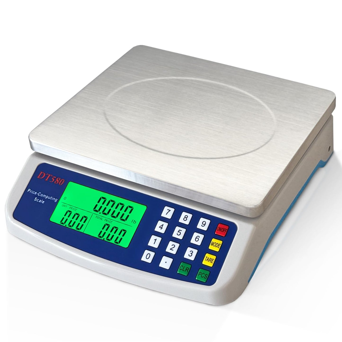 Large Digital Kitchen Scale 40kg/88lb Stainless Steel Price Computing Scale Counting Scale Deli Scale with LCD Display for Baking Bread Cooking Meat Prep Parts and Coins Adapter Included