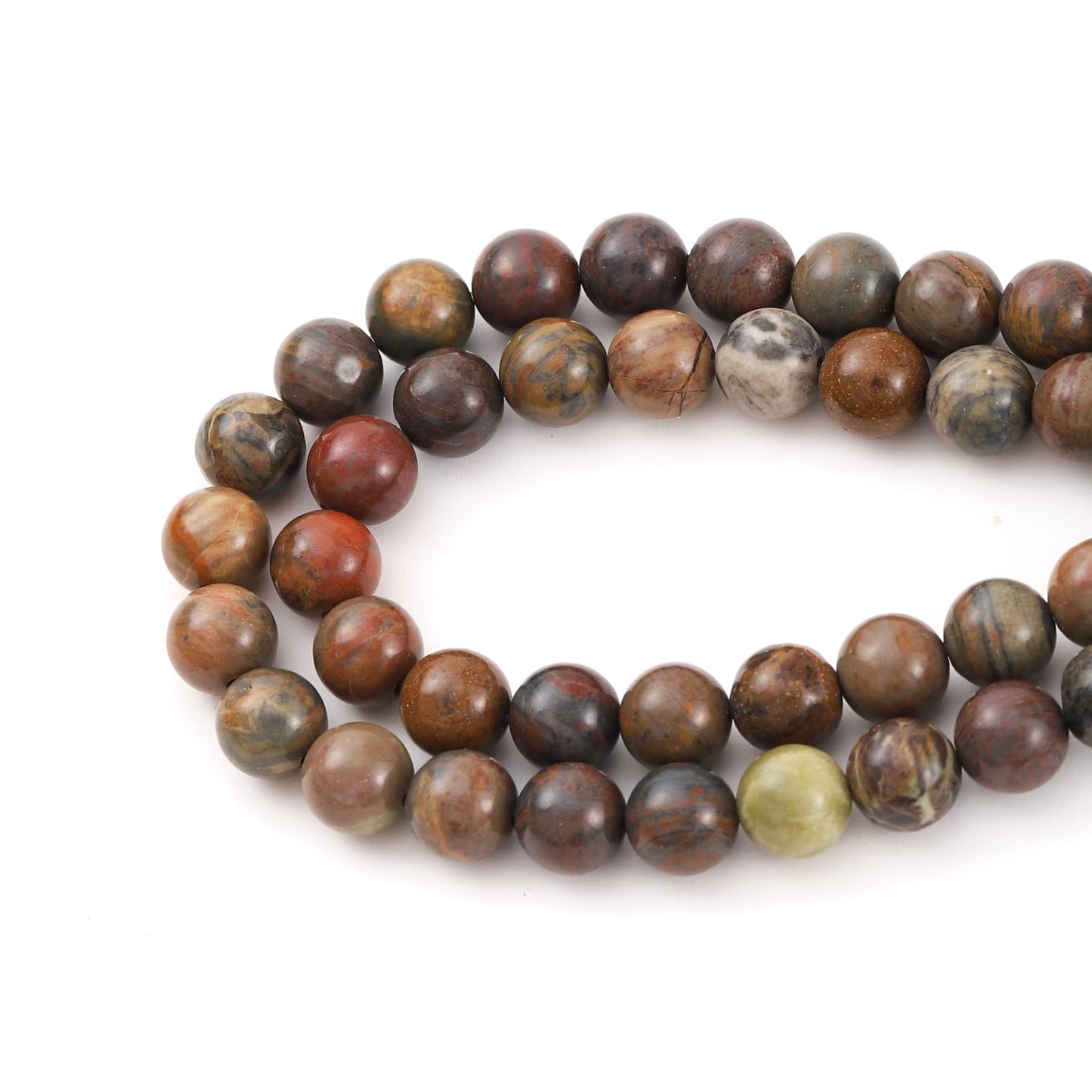 10mm 38pcs DIY Natural Colorful Agate Stone Beads Round Healing Crystal Gemstone Loose Beads for Jewelry Making Handmade Bracelet Necklace
