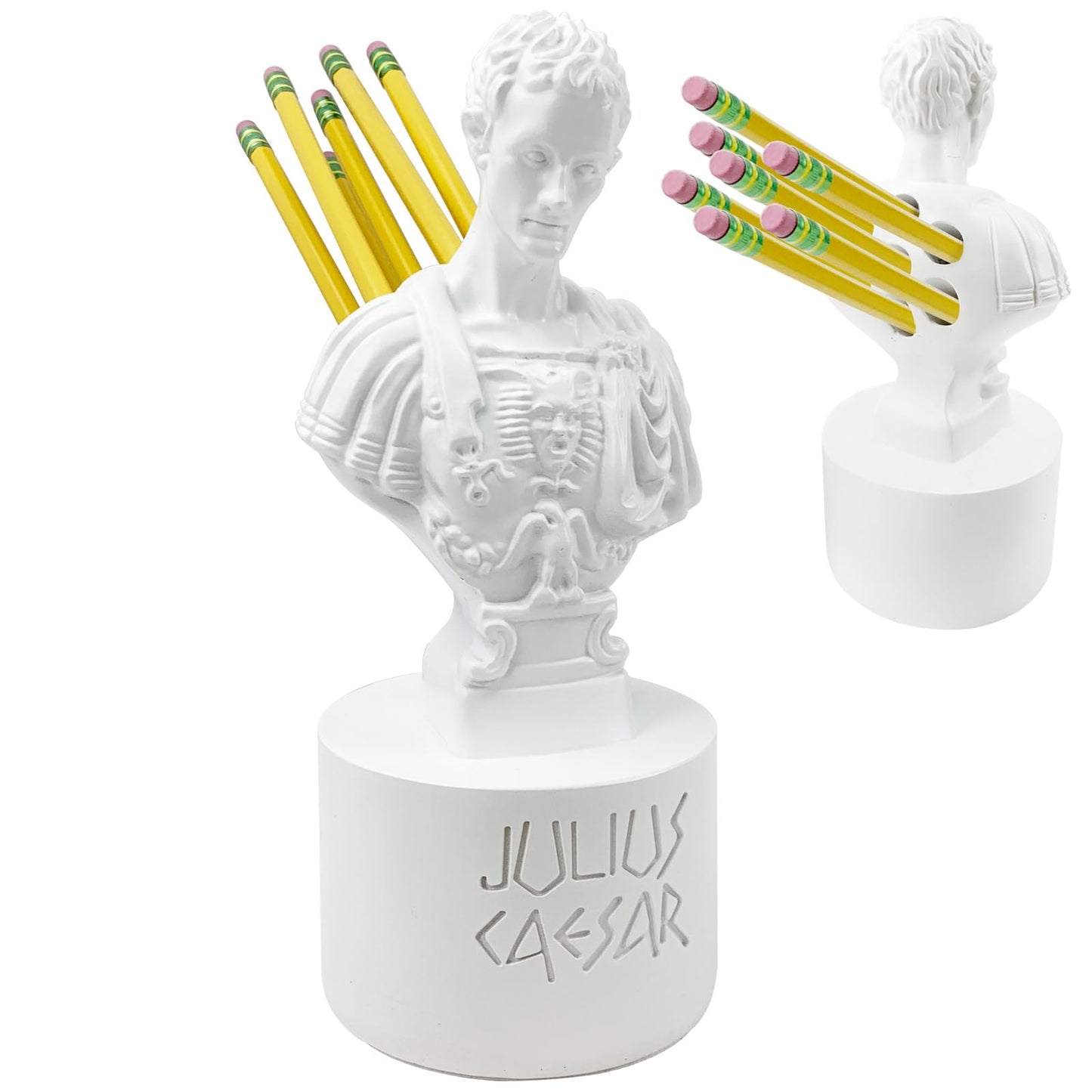 arknato Julius Caesar Pencil Holder Fun Caesar Pen Holder for Desk Teacher Office Organizers Stationary for History Teacher Ides of March