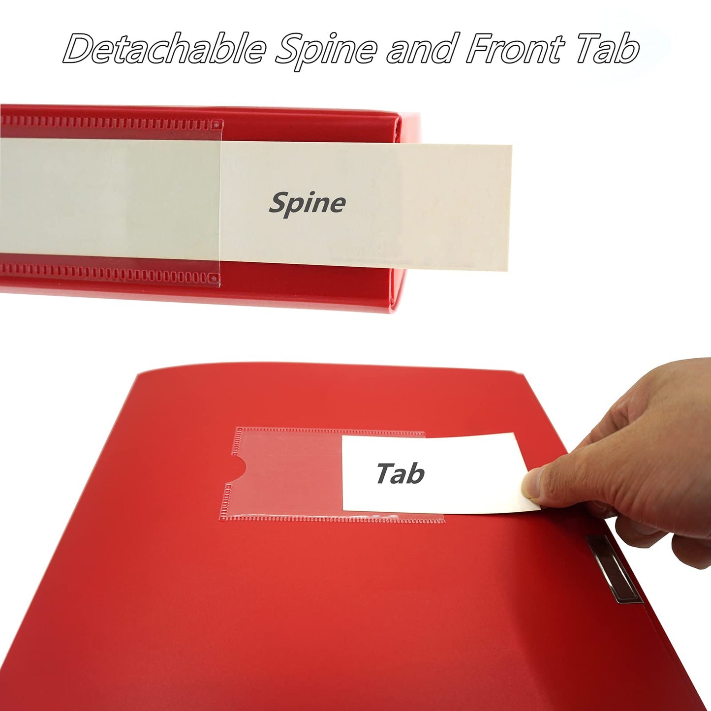 Hoiwigy Foldable A4 Document Box, Pack of 4 Plastic Archive Cases with Lid, 31×24x4cm, File Folder Organizer Document Storage File Boxes for Office, School, Letter Size Paper (Red)