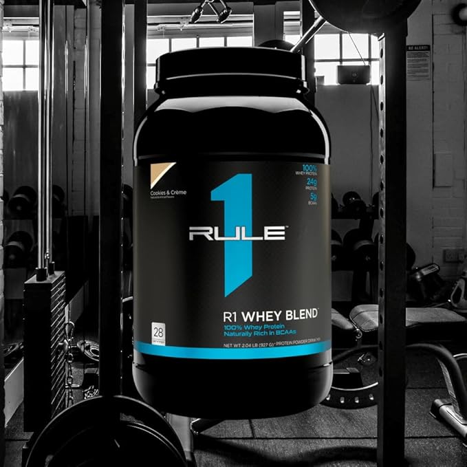 Rule 1 Proteins R1 Whey Blend, 28 Servings, Cookies & Crème