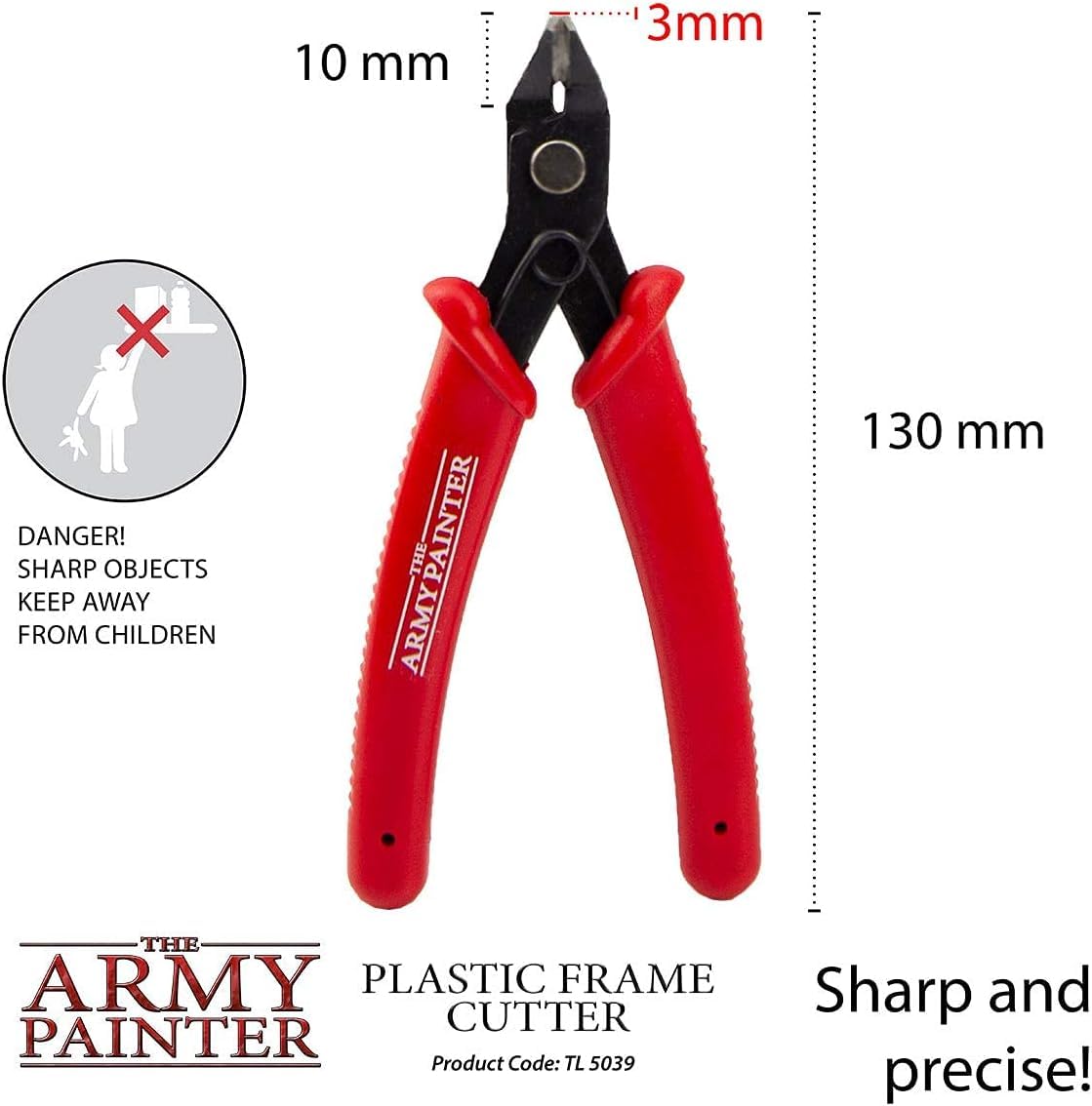 The Army Painter Hobby Tools Plastic Frame Cutter, Stainless Steel Model Flush Cutter, Side Snips, for Plastic Miniatures with Safety Grip Handle, for Miniature Fantasy Tabletop Wargaming