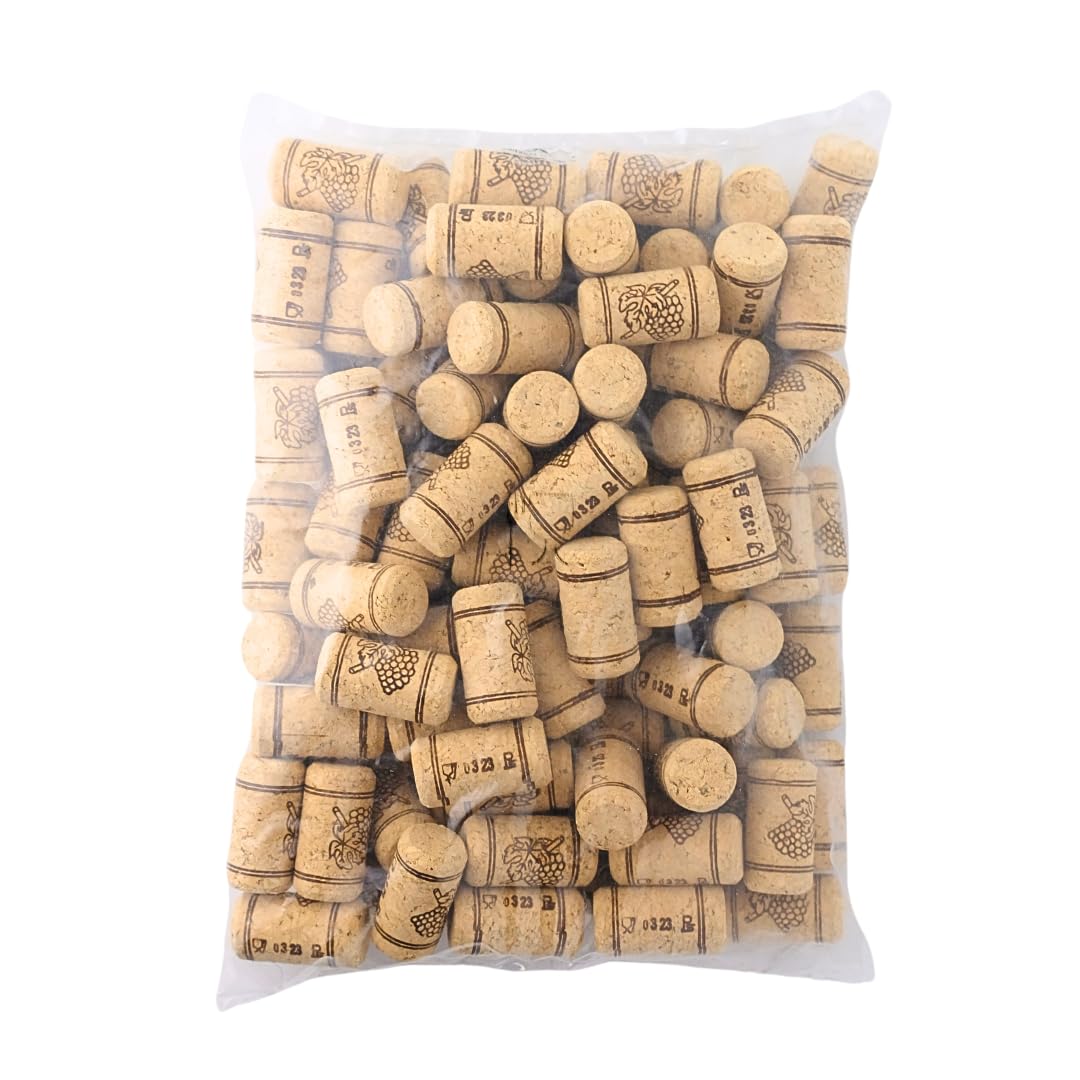 FastRack Bag of 100, #9 Straight Wine Corks for Wine Bottles | 15/16" x 1 1/2" Beige | Bottle Stoppers | Replacement Corks for Bottles – Reliable Fit and Consistent Seal