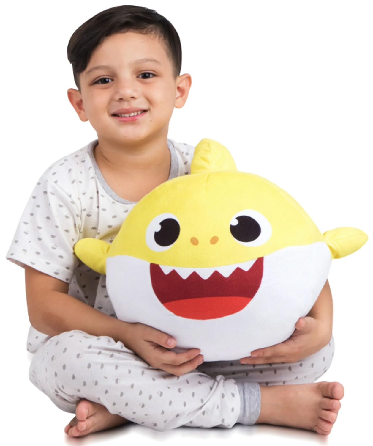 Nickelodeon Baby Shark Kids Plush Cuddle and Decorative Pillow Buddy, Yellow 15" Tall