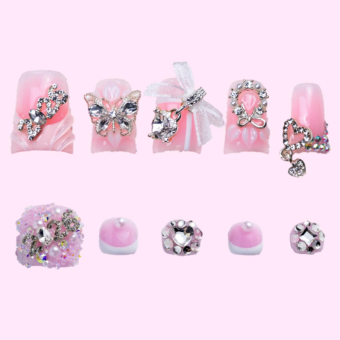 2026 Handmade Press On Nails And Toe Nails Set (S)