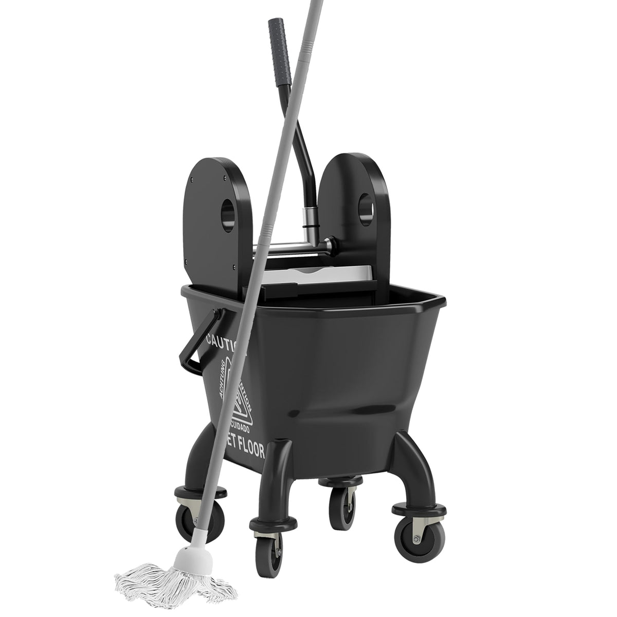 Mop Bucket with Wringer on Wheels