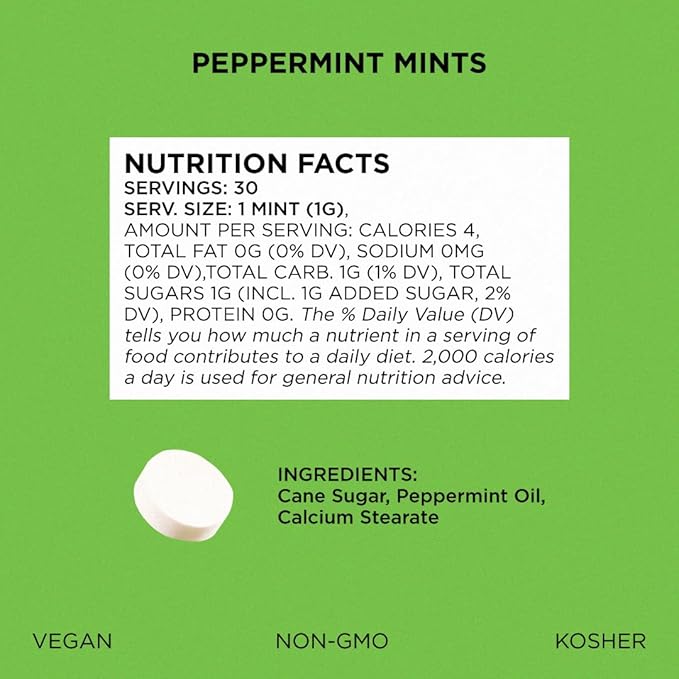 SIMPLY Mints | Peppermint & Lemon Breath Mints Variety Pack | Pack of Six (180 Pieces Total) | Zesty & Refreshing + Aspartame-Free + Vegan + non-GMO