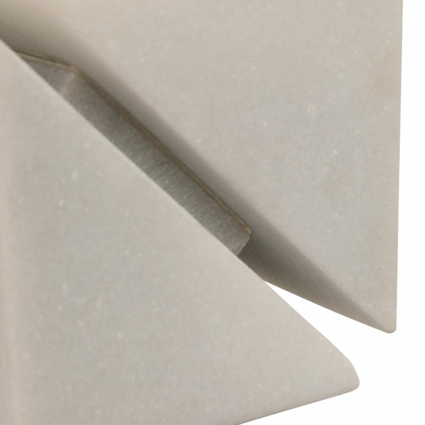 White Marble Sculpture Cube – Accessories for Room Styling and Layering – Shelf, Desk, or Console Placement – Modern Geometric Design Accent for Contemporary Spaces, Home Decor – 4", White Finish