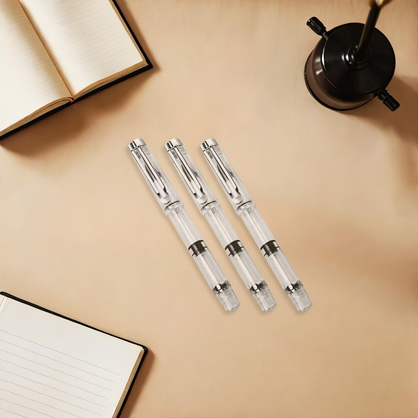 NUOBESTY Refillable Fountain Brush Pen Soft Bristle Calligraphy Pen Smooth Writing Ink Brush for Watercolor Painting Drawing 5.51 Inch