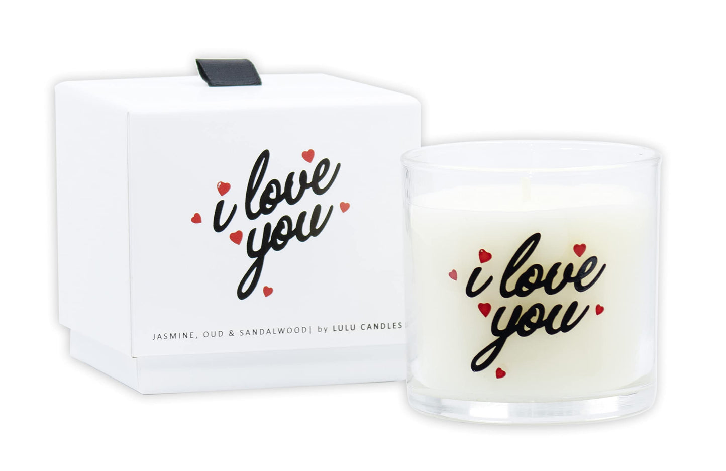 Lulu Candles | Jasmine, Oud & Sandalwood | Luxury Scented Soy Jar Candle | Hand Poured in The USA | Highly Scented & Long Lasting (6 Oz. Gift Box)
