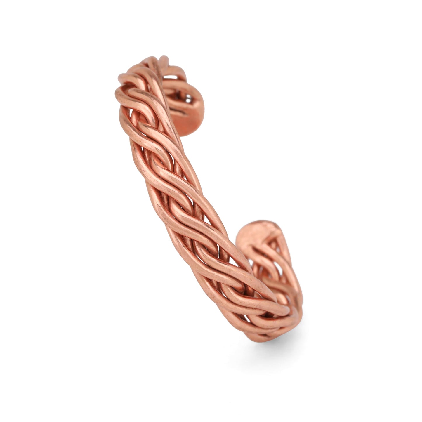 tunarts Handmade Elegant Copper Bracelet for Women and Men-Pure Copper Bracelet for Pain Relief-Adjustable,Thickest,Twisted Copper Wire Bracelet (red folded)