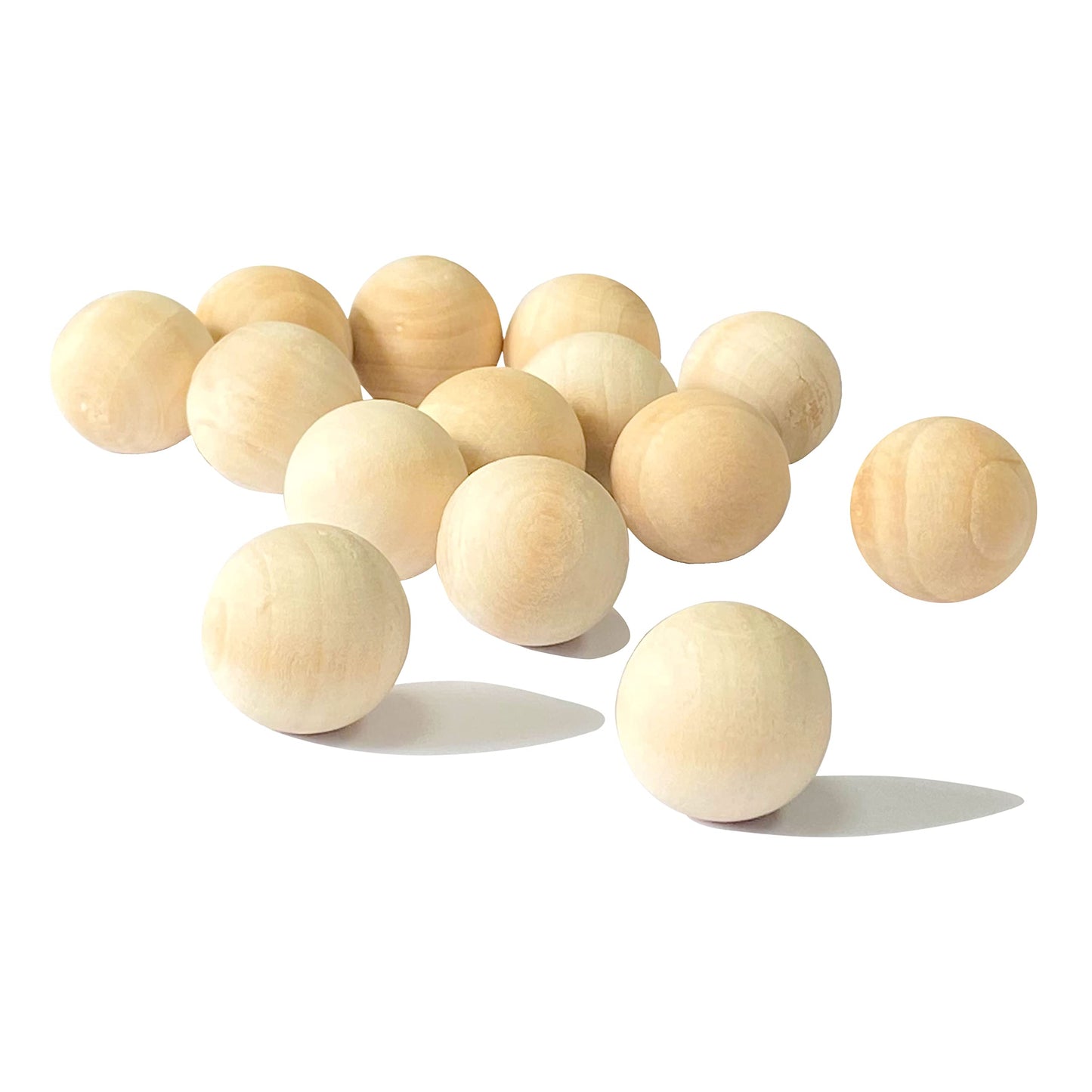 100 Pieces 1 Inch Wooden Balls Round Wood Beads Unfinished Wooden Sphere for DIY Crafts