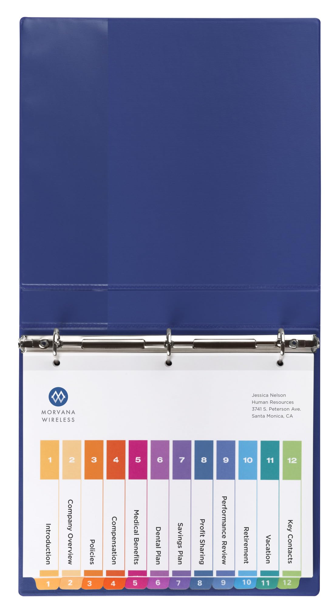 Avery 12 Tab Dividers for 3 Ring Binders, Customizable Table of Contents, Multicolor Tabs, 6 Sets (11196)
