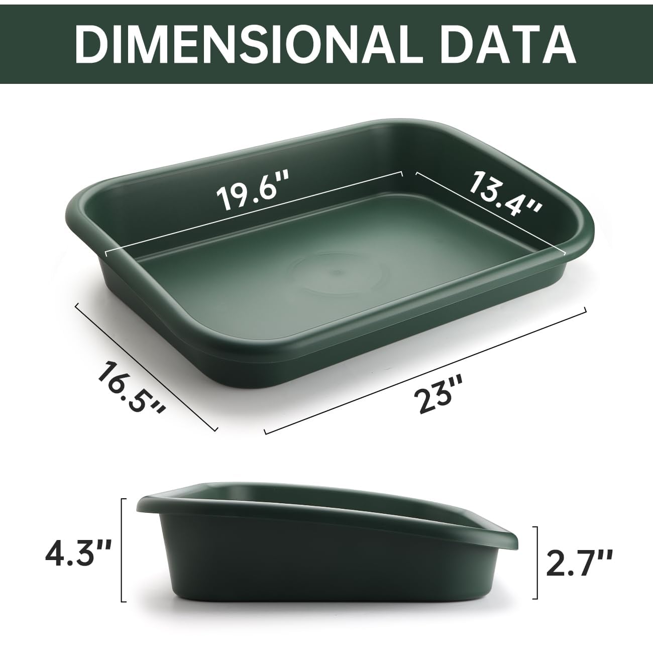 RooTrimmer 2Pcs of Potting Trays and 50 Pack 3inch Small nursey pots Set for Seedling, transplanting